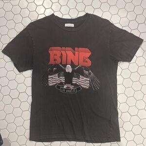 Anine Bing Black Graphic T-Shirt